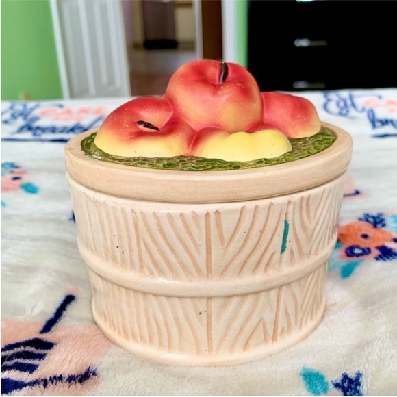 Vintage 1982 Farmhouse Country 3D Apples Kitchen Storage Container Retro Decor - Picture 6 of 8